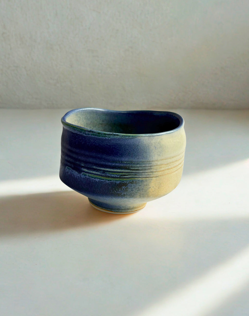 Nami Bowl -- Ceramic Blue Matcha Bowl