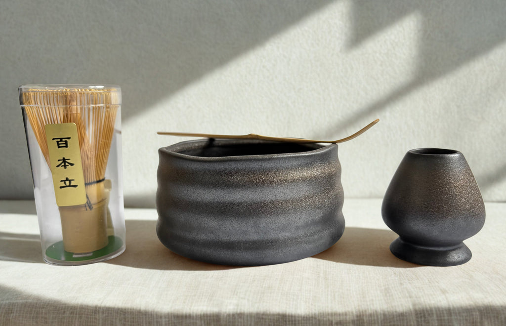 Midnight Matcha Set  – Traditional Matcha Bowl & Tool Set