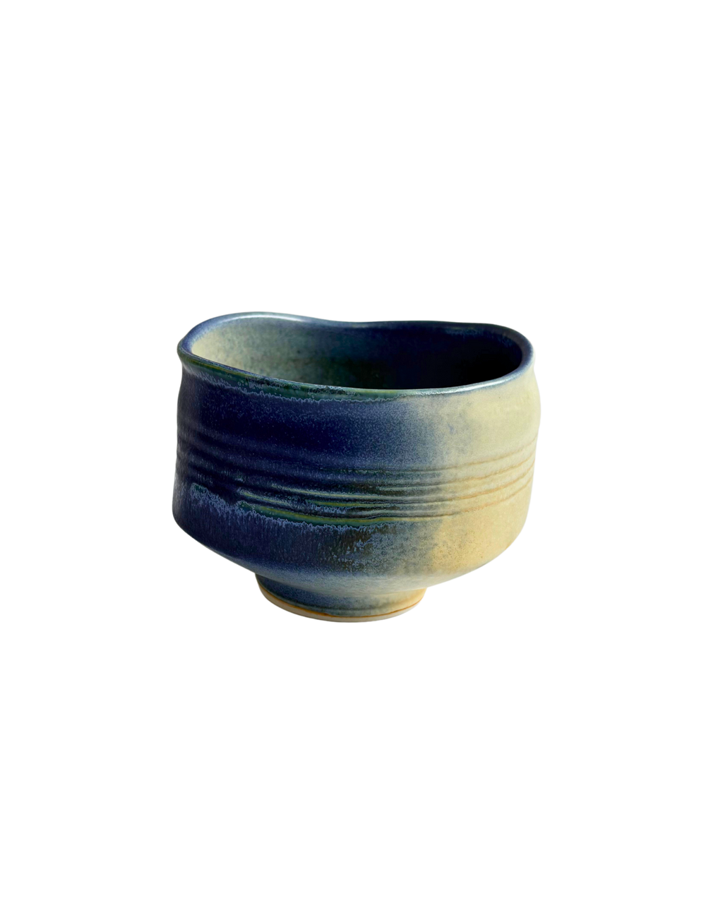 Nami Bowl -- Ceramic Blue Matcha Bowl